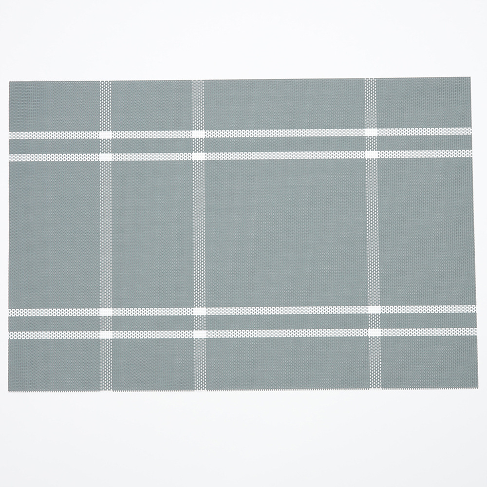 Teslin blanco rayado PVC mantel al por mayor diseño de restaurante europeo occidental mantel placa estera de aislamiento antideslizante