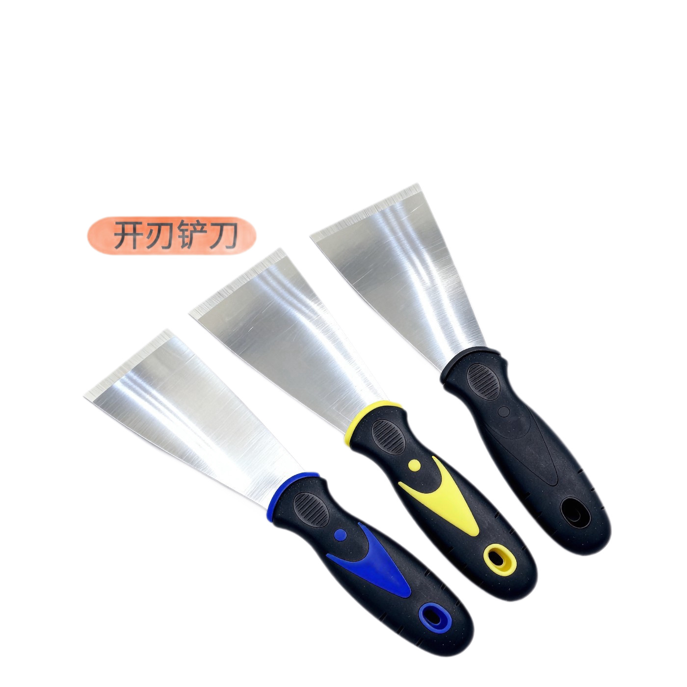 Fábrica de suministro directo de cuchillo de masticador de mango de dos colores 1.5 pulgadas 2 pulgadas espesa cuchilla de limpieza de acero inoxidable conjunto de herramientas de impresión 3D