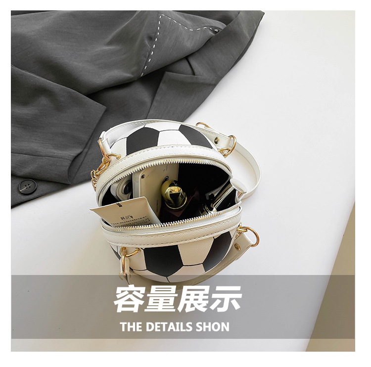 Cross-border bags, women's Instagram personalized basketball bags, new versatile single-shoulder crossbody bags, Korean-style small round bags for women undefined