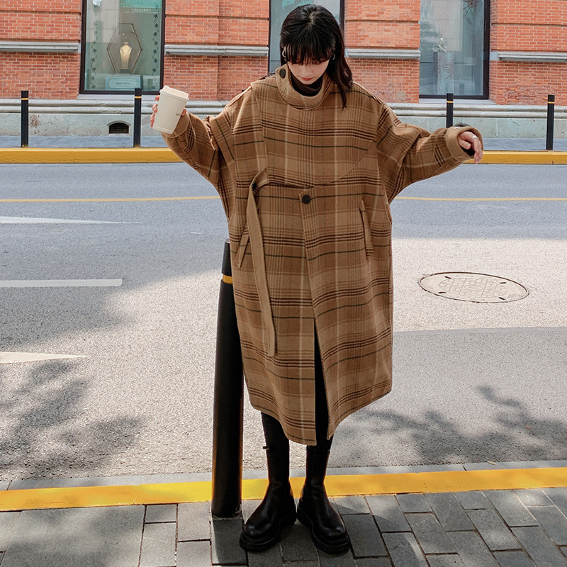 Plaid Long Coat Image 3