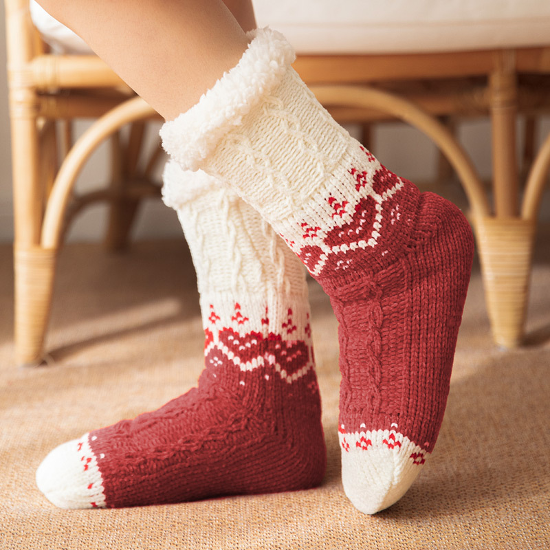 Calcetines Térmicos de Piso con Felpa de Poliéster para Invierno en Casa image 8