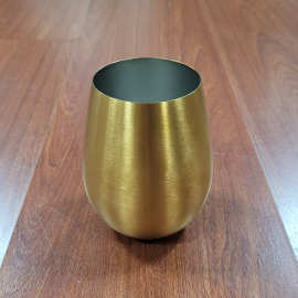 跨境厂家批发亚马逊304不锈钢金色啤酒杯 创意红酒杯微醉杯酒杯