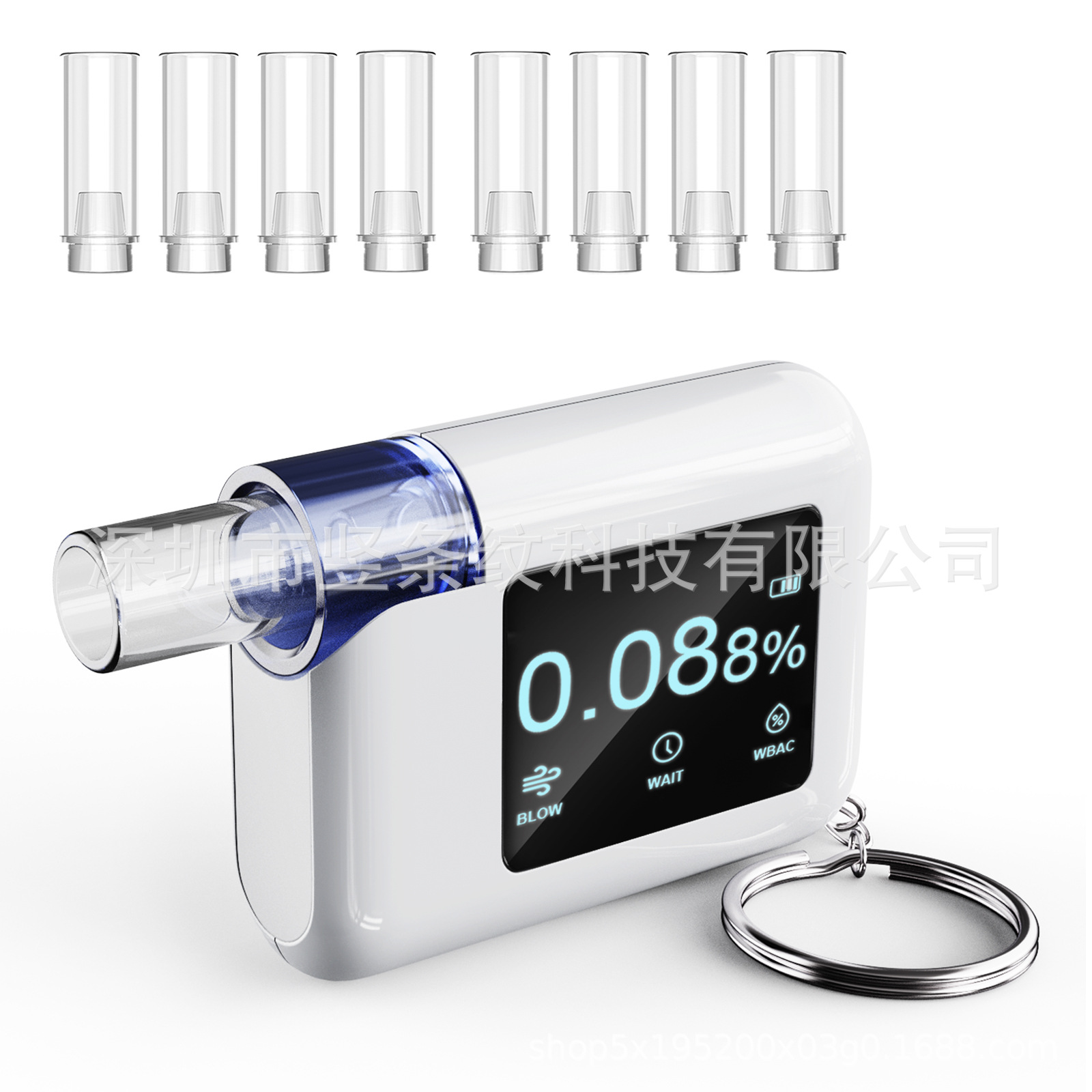 跨境新款酒精测试仪吹气式酒驾检测测量验酒仪器家用高精度便携式