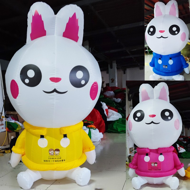 兔年充气卡通气模吉祥物兔子拱门商场庆典美陈装饰广告人偶模型