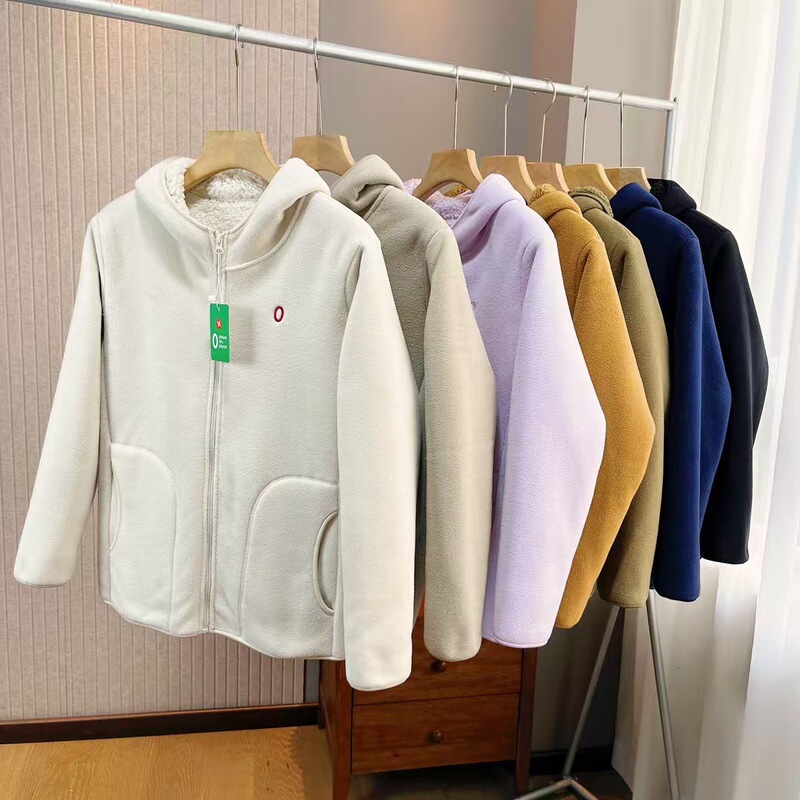 2025 New Winter Products for Couples, Lightweight Polar Fleece Jackets for Men and Women, Thickeneded Warm Hooded Jackets Ht6001