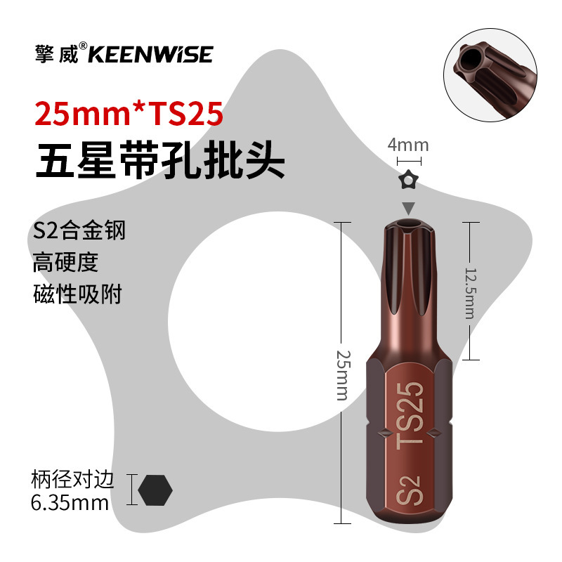 十字短批头套装超短内六角披头一字梅花带孔三角五星U型四方25mm|undefined
