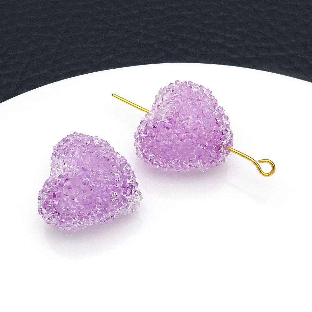 1 purple transparent acrylic heart 17*19mm-2.8g-23732