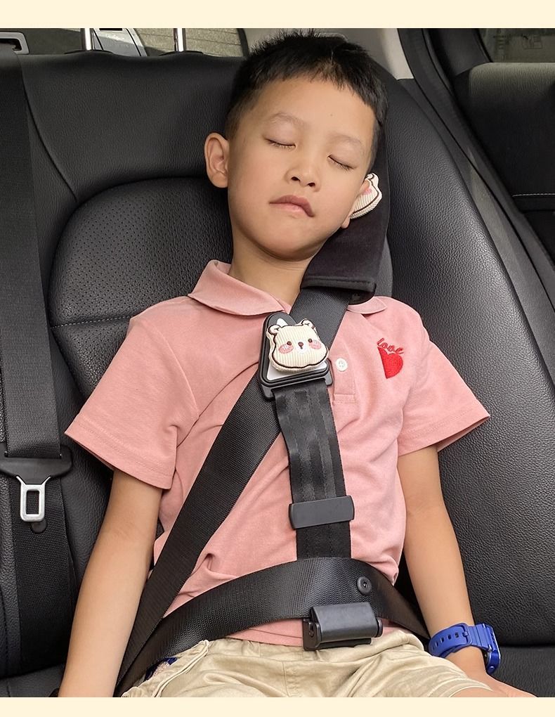 Car Kids Safety Belt Adjustment Retainer Anti-Stranglehold Baby Seat Auxiliary Belt Limiter Cute Shoulder Protector
