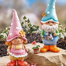 Garden Gnome Friend庭院侏儒浇花雕像花园装饰摆件树脂工艺品