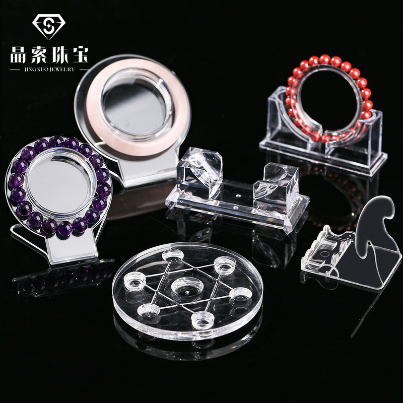 Crystal Jewelry Bracelet Stand Pendant Round Ball Display Stand Transparent Bracelet Base Jewelry Crystal Stand