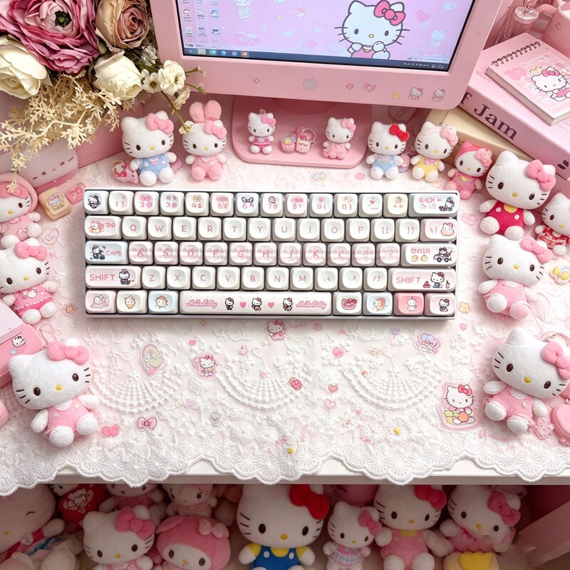 F61 Wired Mixed-Color Mechanical Keyboard for Gaming, Portable, Compact, Office Use, Backlit, Red Switch, Blue Switch, Internet Cafe Peripheral