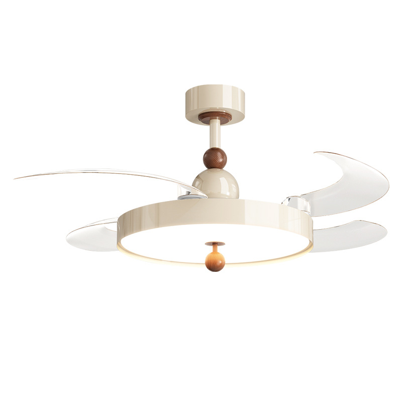 Lámpara de techo con ventilador silencioso 412L de hierro y PVC para sala de estar y dormitorio