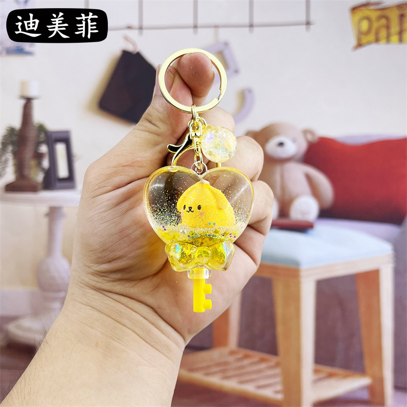 Pudding amarillo con llave de corazón de arenas movedizas