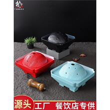 北欧特色网红餐具火锅店毛肚鸭肠大刀腰干冰盘子创意商用塑料菜盘
