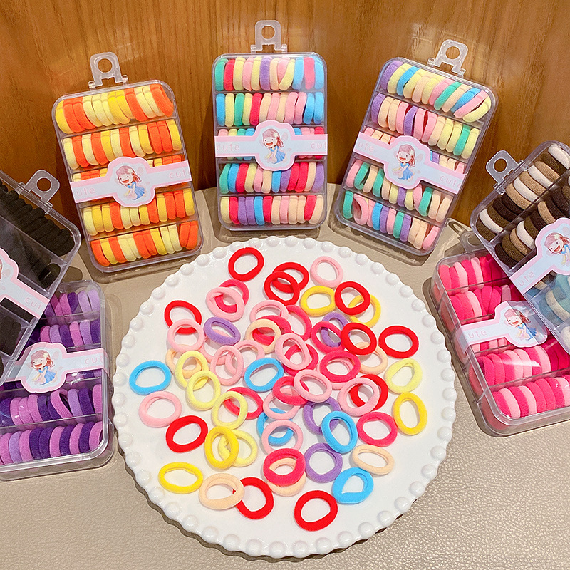 Banda de goma para niños bebé durable banda de pelo lindo lazo anillo de toalla de pelo no hace daño cuerda de pelo elástica buena cuerda de la cabeza