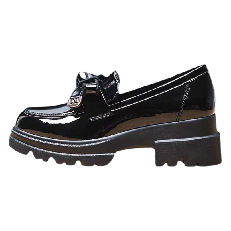 Мокасины Joker, женская обувь, новинка 2023 года, на весну и осень, маленькие кожаные туфли на толстой подошве в британском стиле, без шнуровки JK, однослойная обувь со взрывами