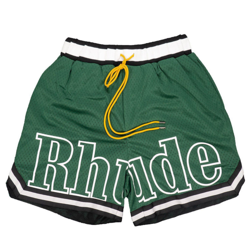 RHUDE ショーツ フォグ ハイストリート トレンド ブランド 巾着 3m レタープリント ヒップホップ ビーチ 5点式バスケットボールパンツ 男女兼用 ヒップホップ|undefined