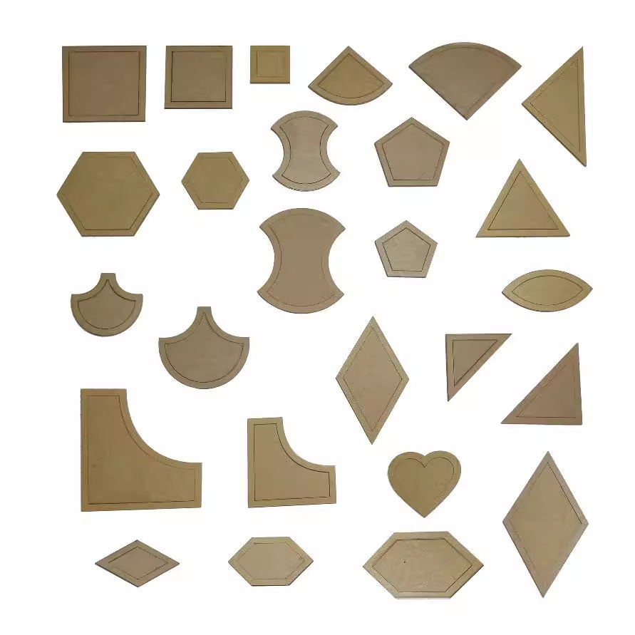 Herramienta de plantilla de mosaico de costura 27 piezas regla de plantilla acrílica transparente hecha a mano