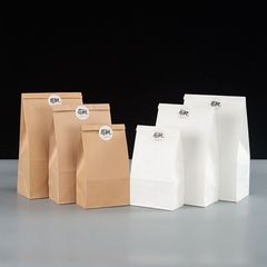 廠家一次性牛皮紙袋子方底袋收納防油包裝袋批發外賣打包紙袋