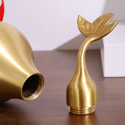 Copper gourd wholesale brass gourd ornaments open leaf gourd metal crafts home ornaments Bagua gourd