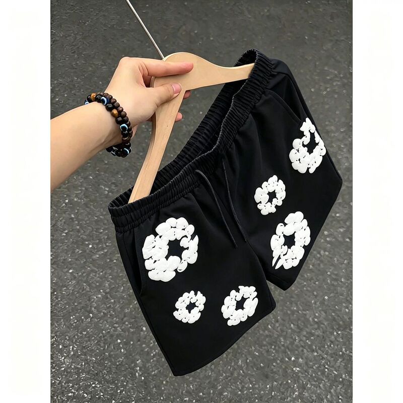 Black Kapok men's summer sports shorts, American-style basketball fitness pants, straight-leg casual shorts Black Kapok men's summer sports shorts, American-style basketball fitness pants, straight-leg casual shorts
