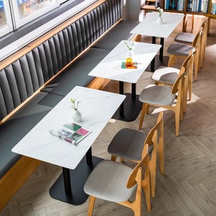 Simple Nordic Western restaurant casual deck sofa coffee shop table and chair Japanese dessert spicy hot shop dining furniture
