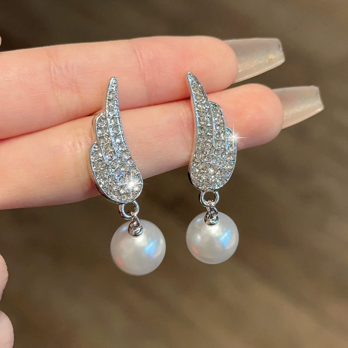 Серебряная игла, модные серьги из жемчуга, серебро 925 образец, французский стиль, стиль высокого качества, тренд сезона, опт