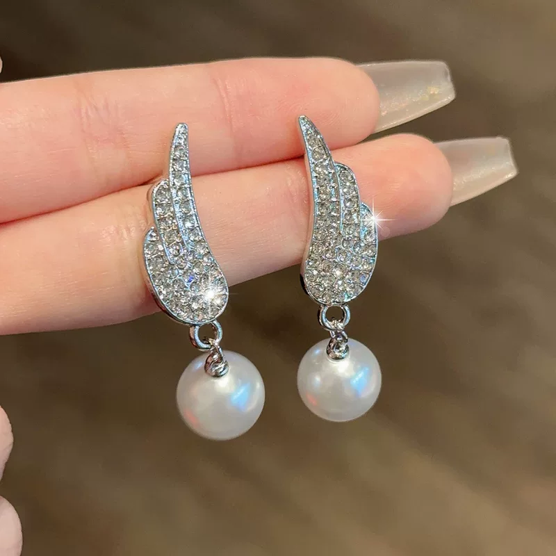 Серебряная игла, модные серьги из жемчуга, серебро 925 образец, французский стиль, стиль высокого качества, тренд сезона, опт