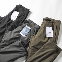 日单U家 冬季男士加绒加厚户外防风防水保暖机能宽松直筒休闲裤