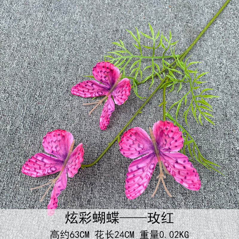 화려한 나비 장미 레드