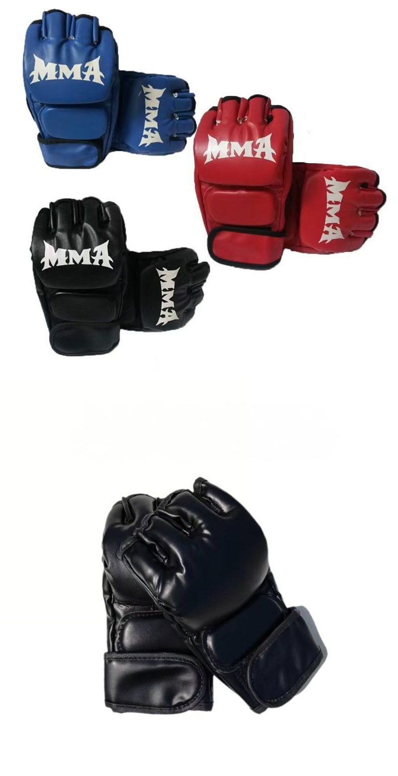 Guanti da combattimento Pro MMA e Muay Thai a mezze dita – Guanti da combattimento in stile UFC per boxe, kickboxing e sport da combattimento_voghion.com
