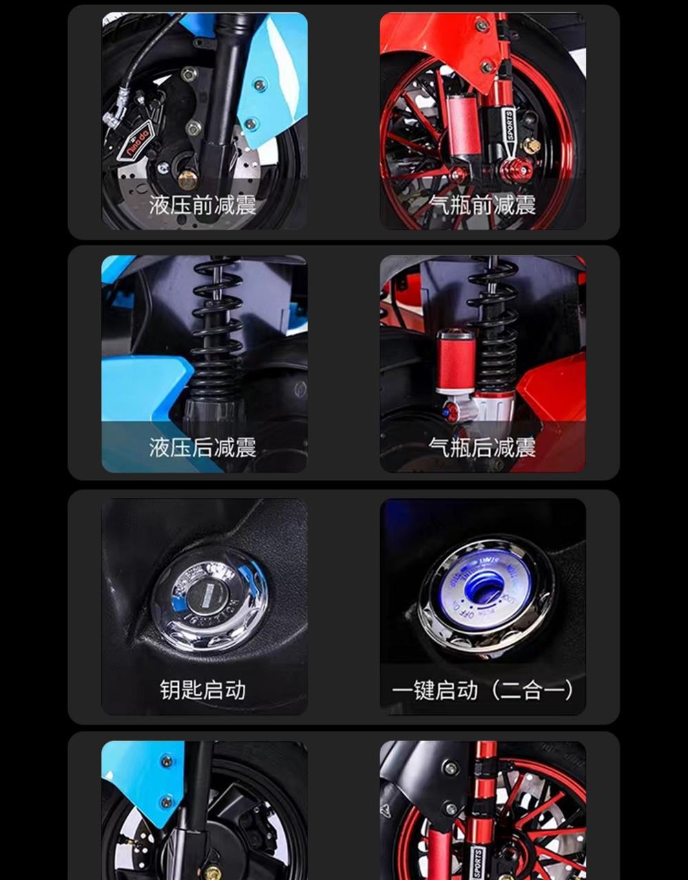 72V High-Speed Long-Distance Running King Electric Motorcycle Electric Vehicle Shangling Pedal Battery Vehicle Adult Lithium Battery Wholesale