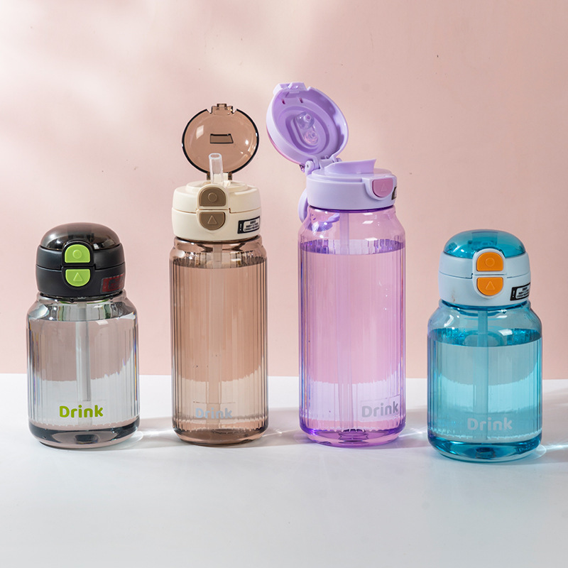 新しいポータブルダブルドリンク子供用プラスチックカップ大容量アウトドアスポーツスペースカップ高価値学生ウォーターカップ卸売|undefined