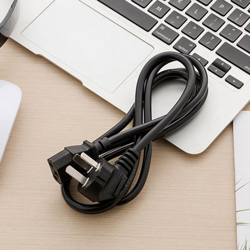 National standard computer power cord, desktop host universal rice cooker cord, computer screen three-hole triangular household power cord