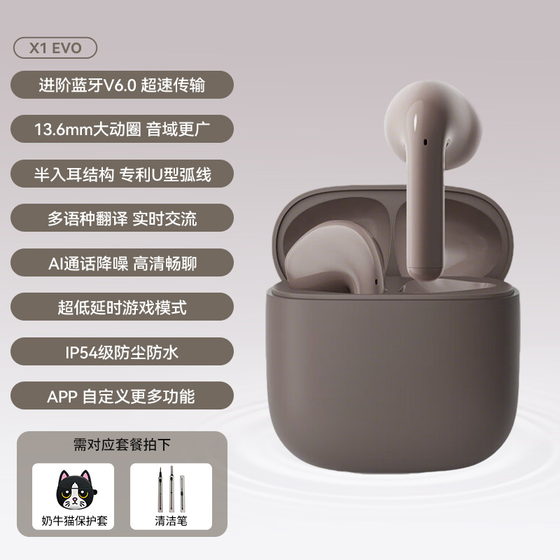 Auriculares Bluetooth Edifier X1 Evo, TWS, uso para música, videojuegos y deporte, larga duración.