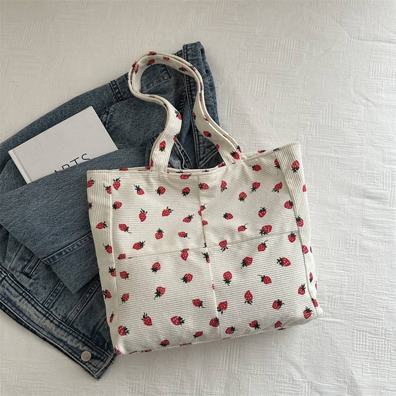 Bolsa de impresión de velcro versátil 2024 nueva bolsa de almacenamiento de gran capacidad de un solo hombro movible bolsa de lona