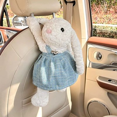 Car tissue box/set box car hanging paper box - nika-rabbit-tissue-box-blue