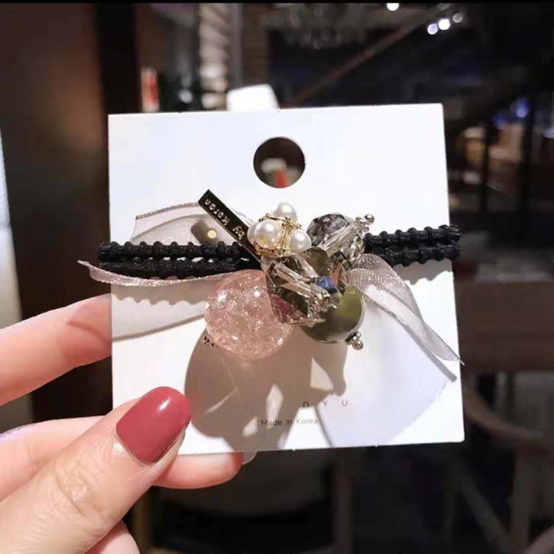 Nuevo estilo coreano Dongdamen correa de correa de correa de cabello atado cuerda de cabello red ins dama viento chicas adornos de cabello cuerda de cabello