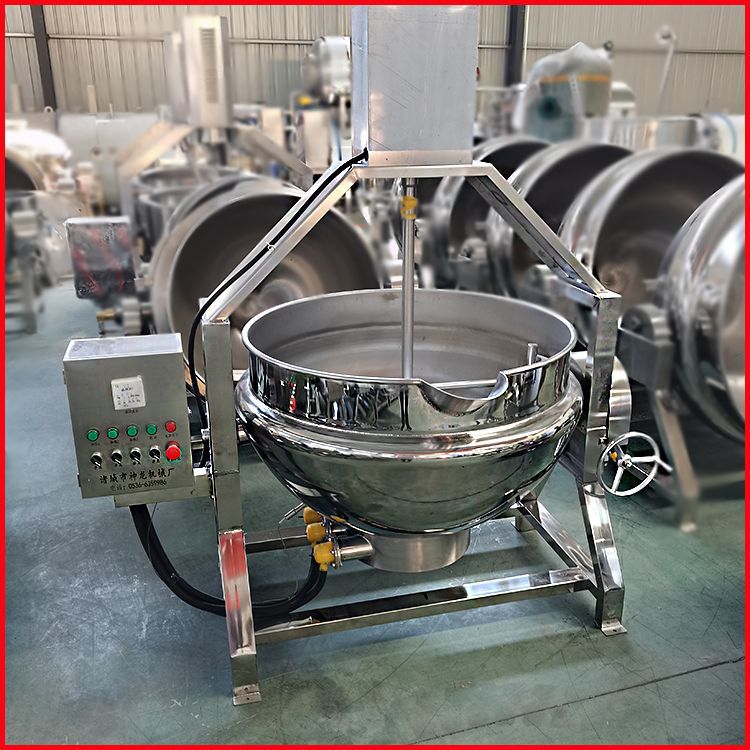 燃气夹层锅厂家带搅拌夹层锅卤制品蒸煮夹层锅神龙20年经验