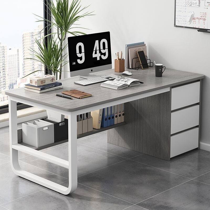 Casual bedroom computer desk, simple home student desk with drawers, long study desk, comfortable office desk Casual bedroom computer desk, simple home student desk with drawers, long study desk, comfortable office desk