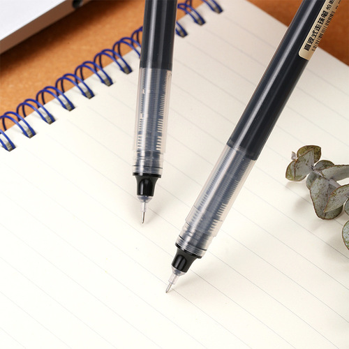High-capacity liquid pen, ballpoint pen with direct liquid filling, black, 0.5mm, neutral pen, quick-drying signature pen, carbon ink pen