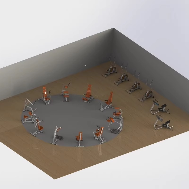 Equipo de gimnasio comercial conjunto completo de entrenador hidráulico de acondicionamiento físico femenino Hummer empuje pecho y piernas espalda pecho y cadera dispositivo