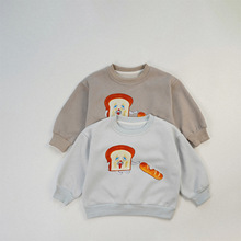 儿童面包小偷卫衣秋季卡通印花套头上衣男女小童秋装童装厂家批发