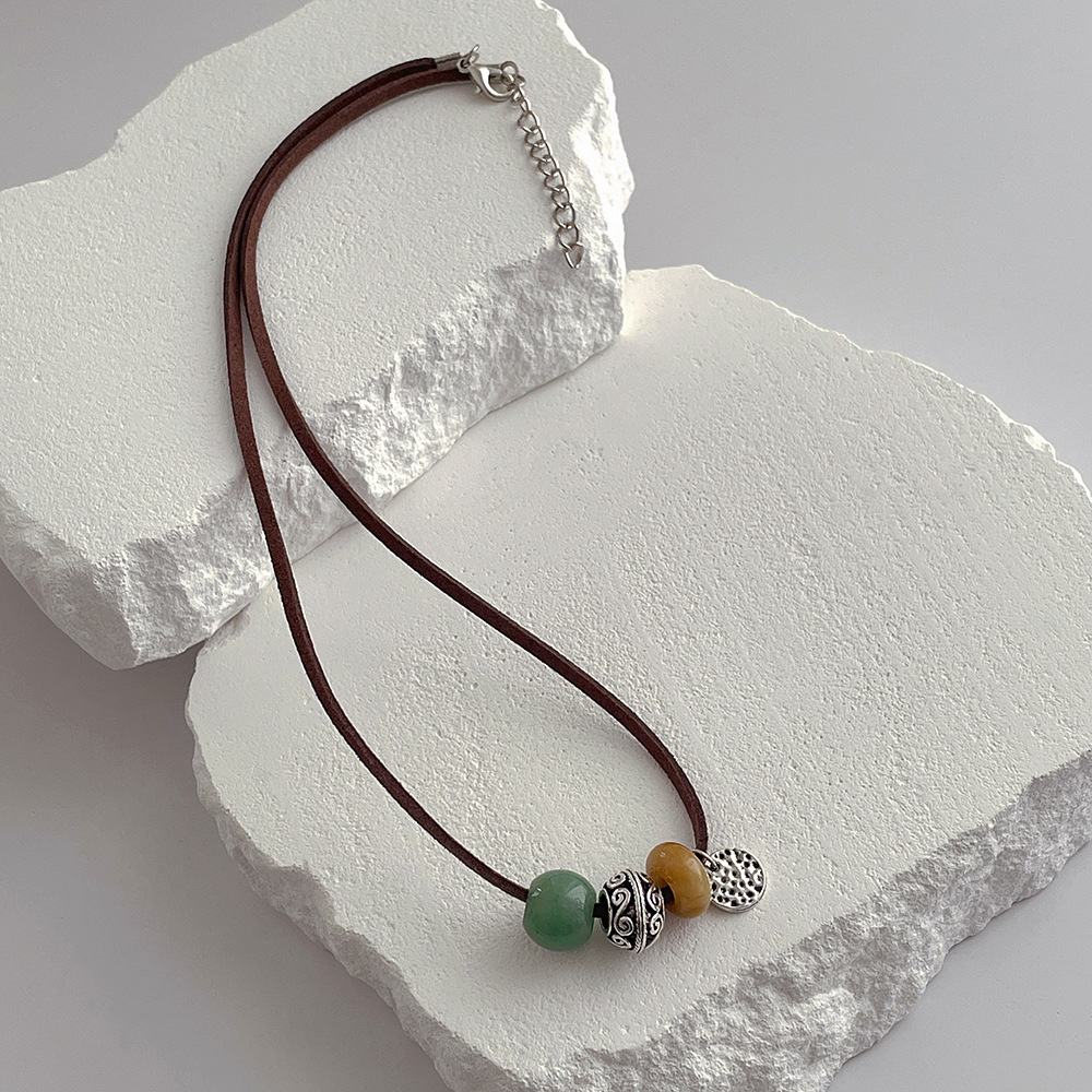 1 Piece Retro Geometric Artificial Crystal Handmade Womenu0027S Necklace