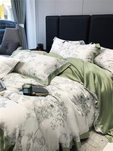 Summer LF level 100 count light luxury beautiful Tencel four-piece set cool Lyocell bedding home textile Jonathan