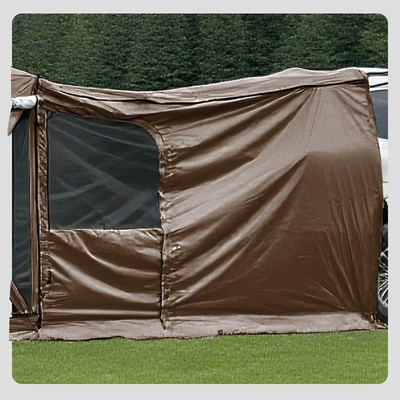 Avtomobil dam çadırları Professional Off-Road Vehicle Dual-Purpose - brown-red-single-car-tail-link-diagonal-250cm-small-size-5-7-people