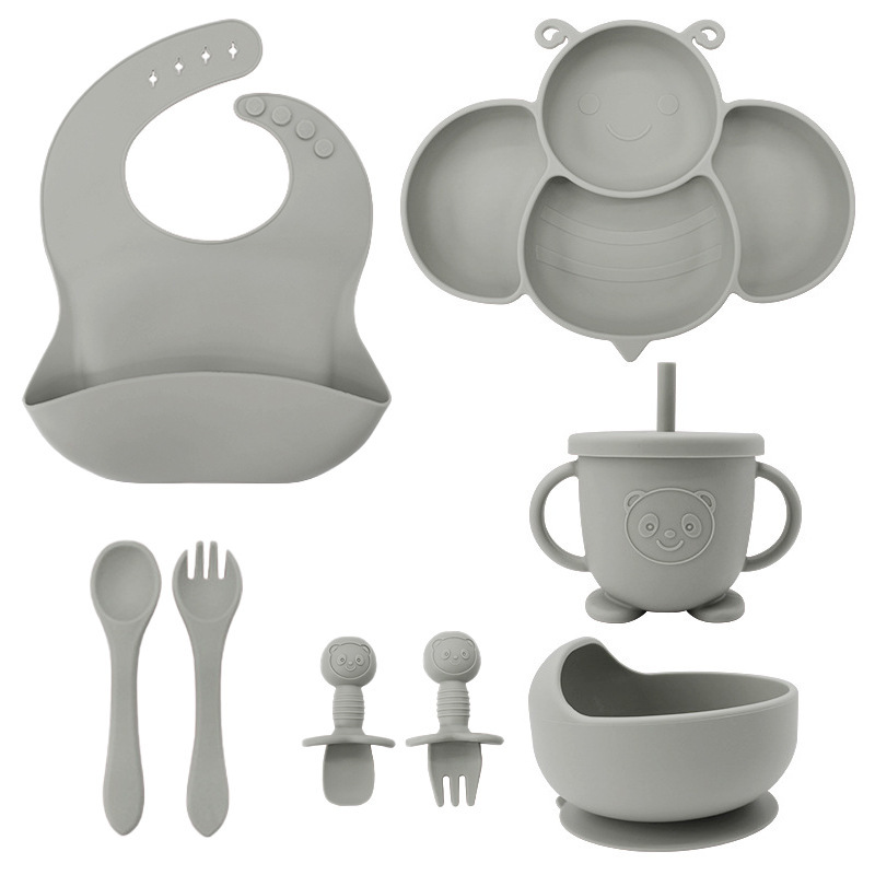 Bee Baby Plate Plate División Plate Baby Chuck Plate Plate Pla