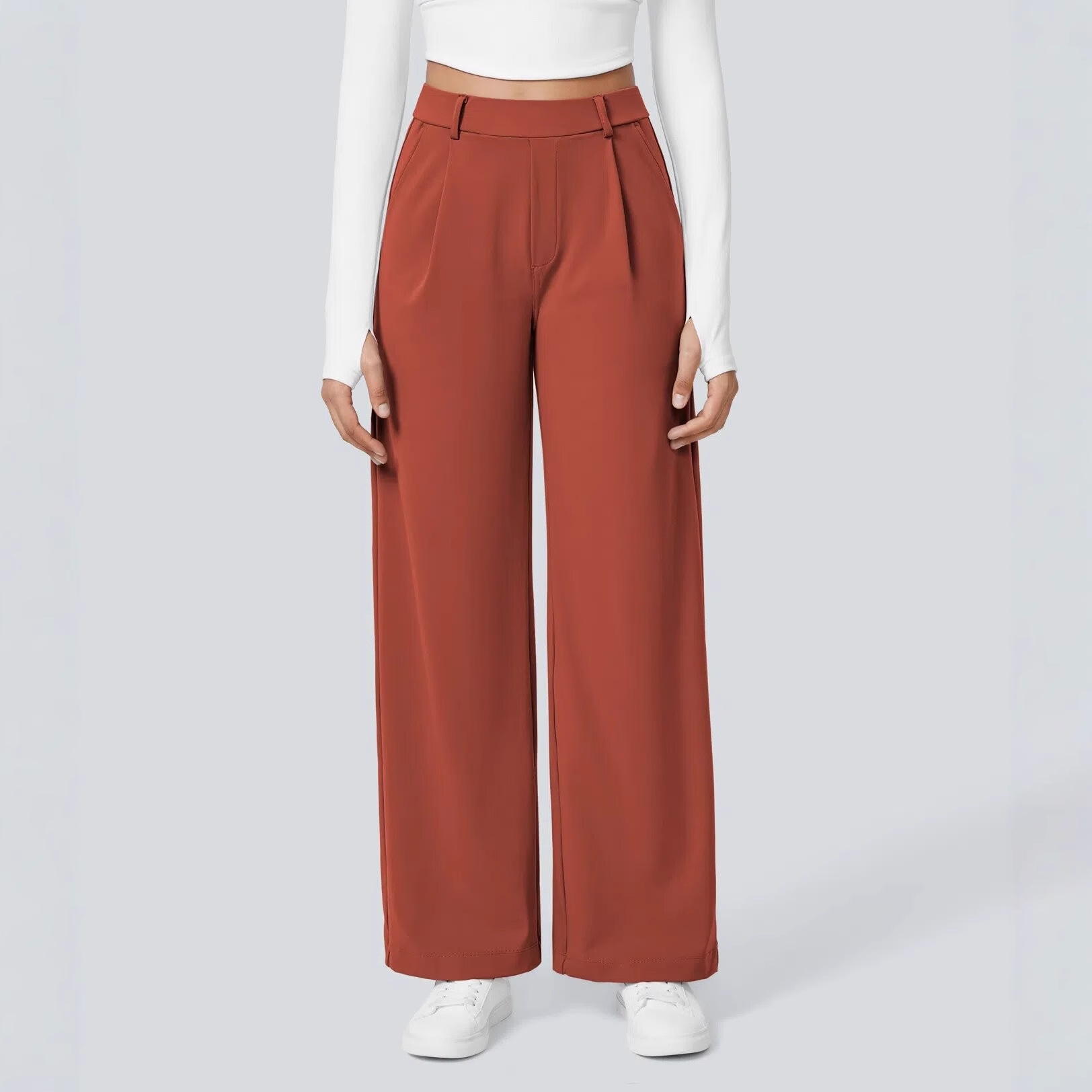 Europa y los Estados Unidos de otoño de 2025, ropa de mujer pequeña, pantalones de traje recto de cintura alta, 1 pieza, orden mínima de entrega de 3 - 5 días. image 3