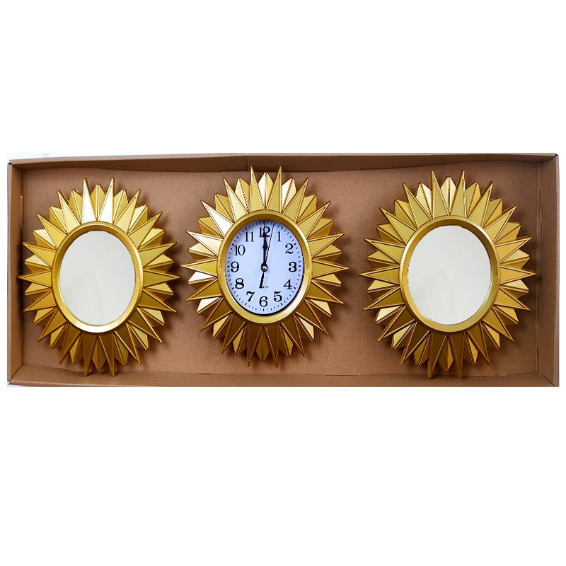 Reloj de pared europeo/americano moderno simple, reloj triple decorativo, reloj de cuarzo creativo de moda para sala/comedor