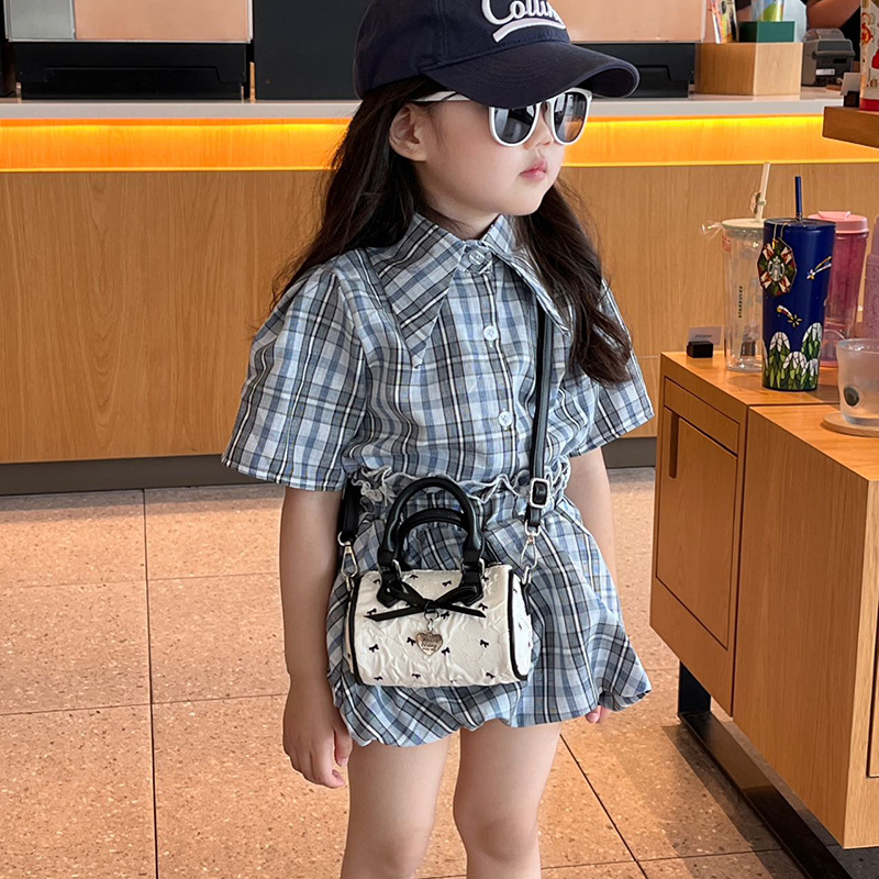 Coreano dulce arco bolso de niña mini lindo bebé bolso de barril de diseño de moda bolso de niños